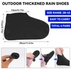 4Pairs Black Waterproof Shoe Covers Reusable Waterproof Shoe Cover Non