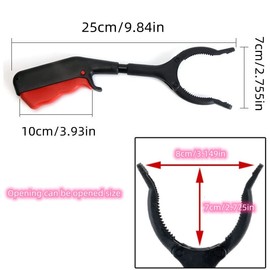 Pack of 2 Children's Grab Tongs, Short Grab Tool, Garden Grabber, Rubbish Collector Clips, Hygienic Waste Clips, Portable Rubbish Collector Tongs, Multifunctional Rubbish Tongs, Rubbish Collector,