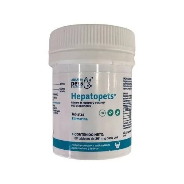 Hepatopets De Aranda Pets Frasco Con 60 Tab Pa Perro