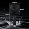 JOHO Shower Head Hand Shower with 3 Jet Types Square