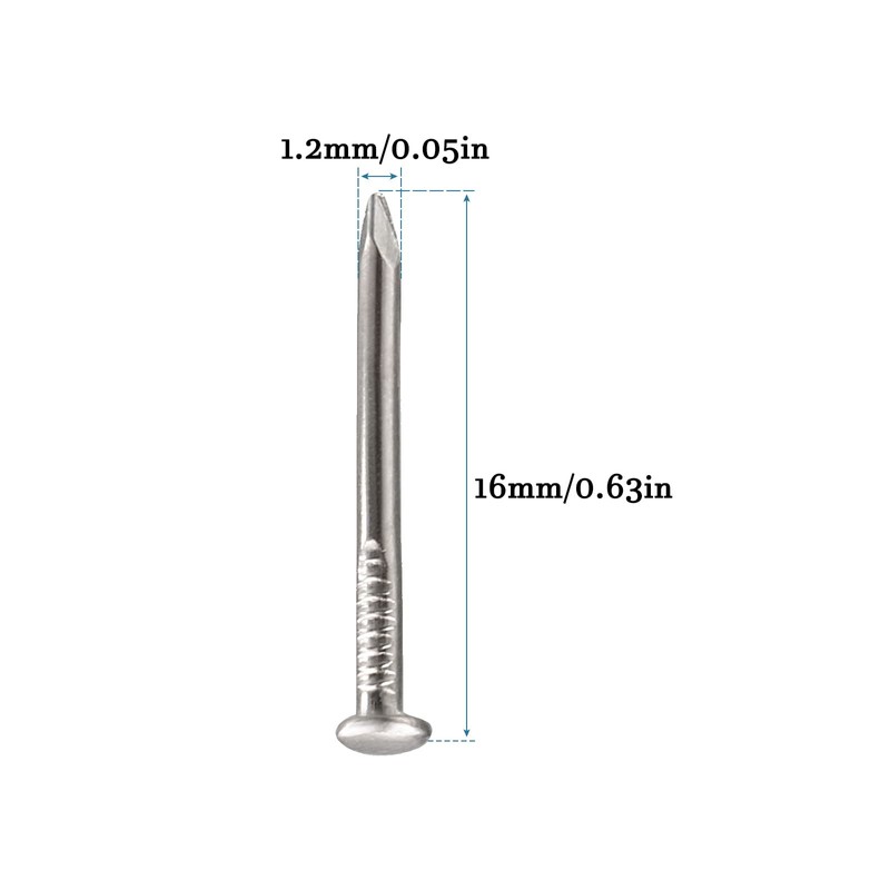 QUARKZMAN 1.2 x 16 mm Tiny Nails x 500 Pieces