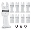 AMZWEI 8PCS Diamond Oscillating Tool Blades, Curved Edge Long Multi