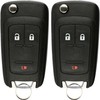 KeylessOption Keyless Entry Car Remote Uncut Flip Ignition Key Fob