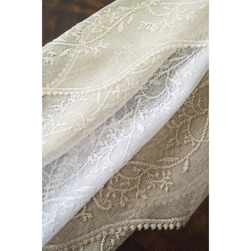Heritage Lace, Flax Sheer Divine 60x36 Tier, 60 by 36-Inch