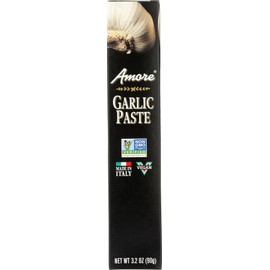 Amore Concentrated Garlic Paste (Economy Case Pack) 3.15 Oz Tube (Pack of 12)