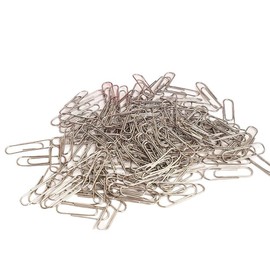 Zem Clip Clips, Metal Clips, Thicken Plated Rust Prevention, Suitable for Students, Office Use, 1.1 inches (28 mm) (Pack of 100)
