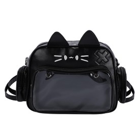 Halgio Pain Bag, Shoulder Bag, Cat, Pain Bag, Pain Bag, Cat, Cat, Cute, Stylish, Black, White, Brown, Black, White, Brown, Plush, Pouch, Pushing Bag, Popular, Black