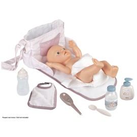 Smoby Toys - Baby Nurse Doll Changing Bag - Fold-Out Changing Bag for Dolls Including Changing Accessories - Doll Accessories for Children from 3 Years
