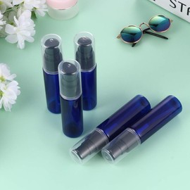Frcolor Small Divided Bottle, Refillable, Travel Bottle, Pump Bottle, Empty Container, For Milky Lotion, Shampoo, Travel, Business Trips, Portable, 10 Pack (30 ml), Set of 10 (Blue)