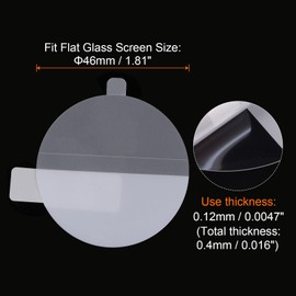 sourcing map 2pcs Watch Glass Screen Protectors 46mm HD High Definition Anti-Scratch Waterproof Ultra-Thin TPU Universal Smartwatch Screen Protective Film with Cloth Sticker Scraping Card