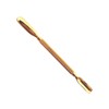 Professional Cuticle Pusher, Double-Ended, Gold-Toned Stainless Steel, Textured Grip