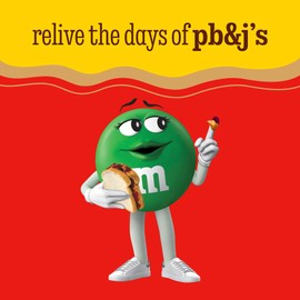M&M’S Peanut Butter & Jelly Candy Bag, Single Size, 1.63 Oz Pack