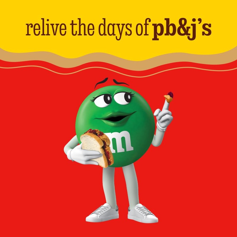 M&M’S Peanut Butter & Jelly Candy Bag, Single Size, 1.63