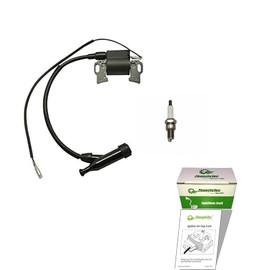 ZhongfaTec Ignition Coil + Spark Plug Replacement for Champion Power 196cc 6.5HP 3500 4000 Watt Gas Engine Generator