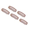 50pcs 6 Tips 6 Teeth Wig Snap Clip Metal Stainless