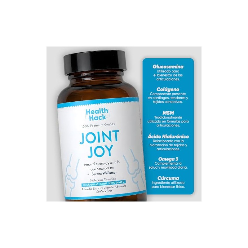 Joint Joy Cápsulas Glucosamina Colágeno Msm Articulaciones Health Hack Ácido