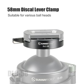 58mm Round Arca Swiss Clamp,Lever QR Clip for Tripod Head