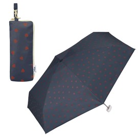 [2025] Wpc. 801-14828-102 Parasol Light Shielding Jaggy Heart Mini Navy <100% Shading Ratio / 100% UV Reduction / UPF 50+ / Thermal Blocking/Rain / Sun / Rain / Sun / Rain / Folding Umbrella for Work