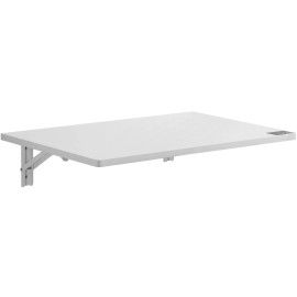 R&D Hardware Wall Mounted Folding Table - 23.62" x 15.75" Floating Desk with Iron Bracket, Sp - 23.6 x 15.7 in