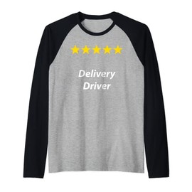 Delivery Driver Five Star Food Dash Grub Grocery Deliveries Raglan Baseball Tee