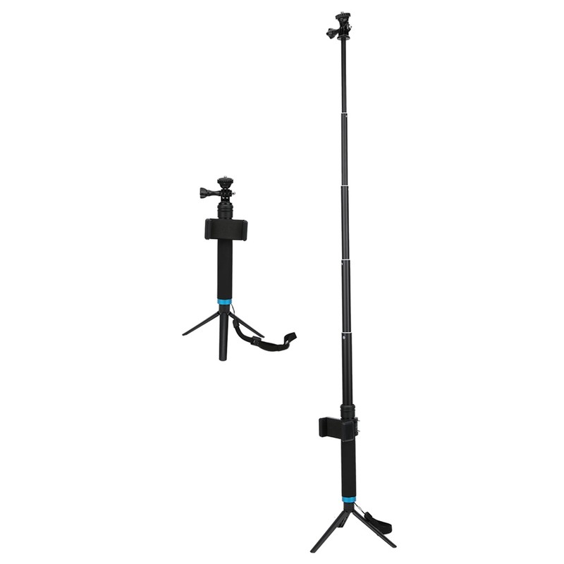 TELESIN Selfie Stick Telescopic Link Mini Tripod Mobile Phone Clip