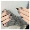 SEMTIM Nail Tips, 24 Pieces, Medium, Short, Round False Nails,