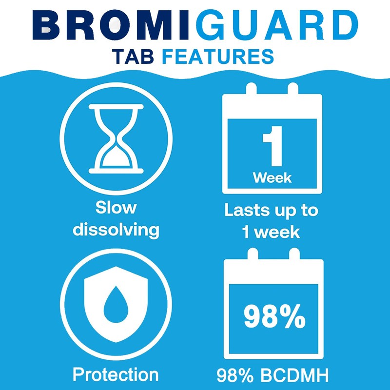 BROMIGUARD Bromine Tablets 1 Inch 1.8 Lbs for Spa Hot