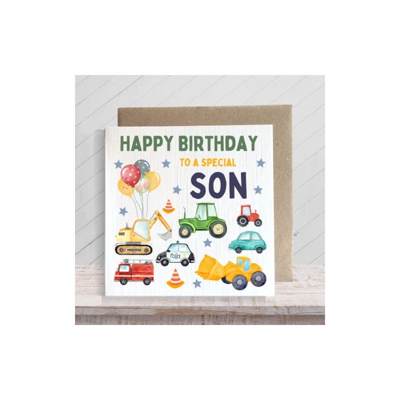 Second Ave Digger Son Children's Kids Baby Tractor Car Square