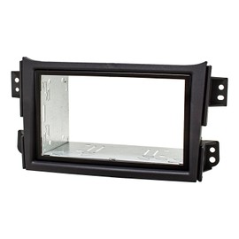 tomzz Audio 2439-147 Double DIN Radio Fascia Set Compatible with Opel Agila B Suzuki Splash Black with Installation Kit