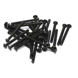 iexcell 25 Pcs #10-24 x 2 Alloy Steel 10.9 Grade Hex Socket Button Head Cap Screws Bolts Kit, Black Oxide Finish