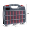 Hardware Organizer Box with Dividers - 23 Compartment Small Parts