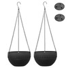 Hanging Planter, 2Pcs Self-Watering Outdoor Hanging Planter with Rustproof Chains,