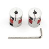 Befenybay 2pcs 5 mm to 5 mm Aluminium Plum Flexible