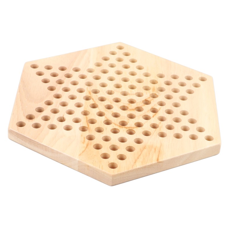 Chinese Checkers Set With Multiple Chess Pieces Wooden Board Interactive