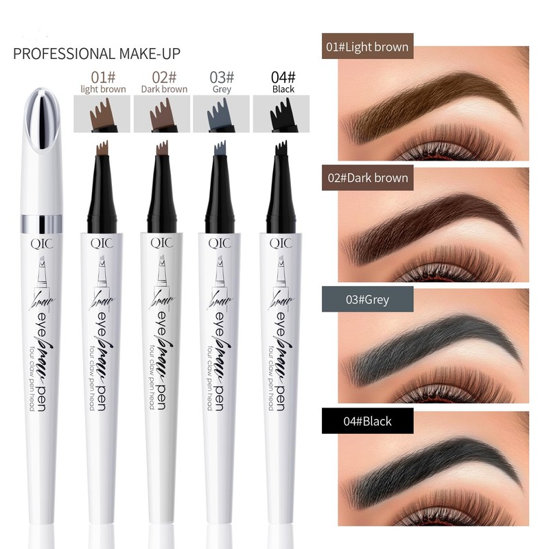 Eyebrow Pencil, Eyebrow Pencil with 4 Micro Fork Tips, Durable