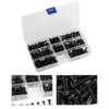 200Pcs Black Stainless Steel Round Head Self-tapping Screws Assortment Kit