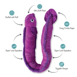 Fringe Studio Plush Dog Toy, Kind of A Big EEL, Large, Pet Shop Collection (728008)