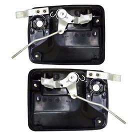 T1A Exterior Smooth Black Front Driver and Passenger Door Handles with Keyhole Replacement for 00-05 Ford Excursion 99-15 F-250 F-350 F-450 F-550 Super Duty 7C3Z-3622405-APPTM 7C3Z-3622404-APPTM