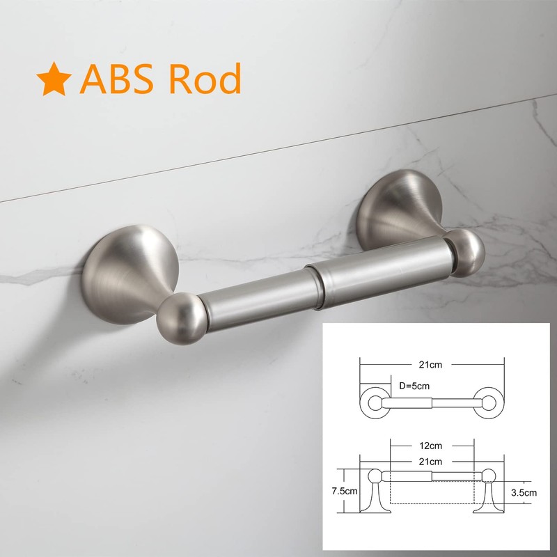 BGL Bathroom Accessory Set, Brushed Nickel Adjustable Expandable Towel Bar