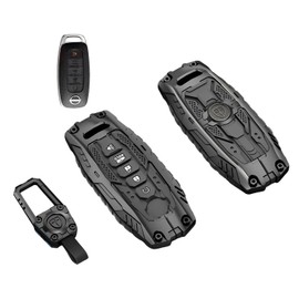 Heavy Zinc Alloy Key fob Case Cover with Keychain Compatible with 2023 2024 2025 Nissan Rogue Pathfinder and 2024 2025 Sentra Key Shell Accessories (Model-B)