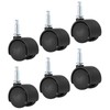 PATIKIL 1 Inch Swivel Stem Casters, 6 Pack Nylon 360