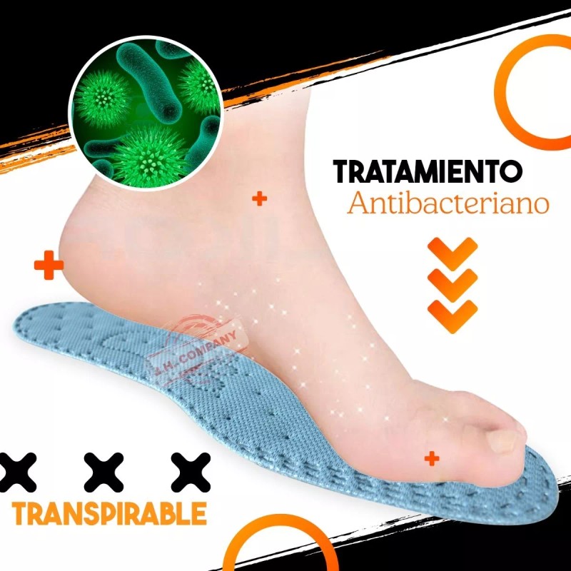 J.H. Company Plantillas Acolchonado Anti Fatiga Ajustable Zapatos 9911