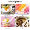 100 Pcs 2.95 Inch Disposable White Plastic Mini Spoons, Tasting