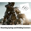 Telituny Exhaust Pipe Springs, 2 x Motorcycle Exhaust System, Fully