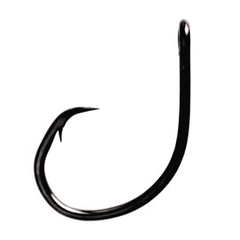 Eagle Claw L2004 Circle Sea Hook, Platinum Black Finish, Non-Offset Tournament Hooks, Sizes 5/0 to 10/0 in 50 and 100 Packs (Eagle Claw 2004 Circle Black 7/0 50 Pack)