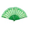 Newstarfactory Lace Flowers Design Plastic Folding Hand Held Fan (Green)