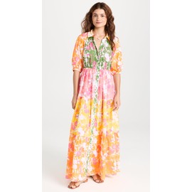 Playa Lucila Women's Prmul 1272 Dress, Orange/Pink Multi, S