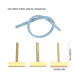 3Pcs T Soldering Iron Tips, 30W/40W/60W Brass Silicon Solder Iron T Tip with Hot Press Stripe for Repair Soft Wire Liquid Crystal Screen Strokes Broken