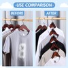 50 Pcs Mini Clothes Hanger Connector Hooks Black Heavy Duty