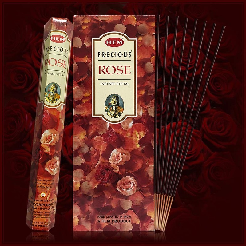 Precious Rose Incense Sticks and Incense Stick Holder Bundle Insence